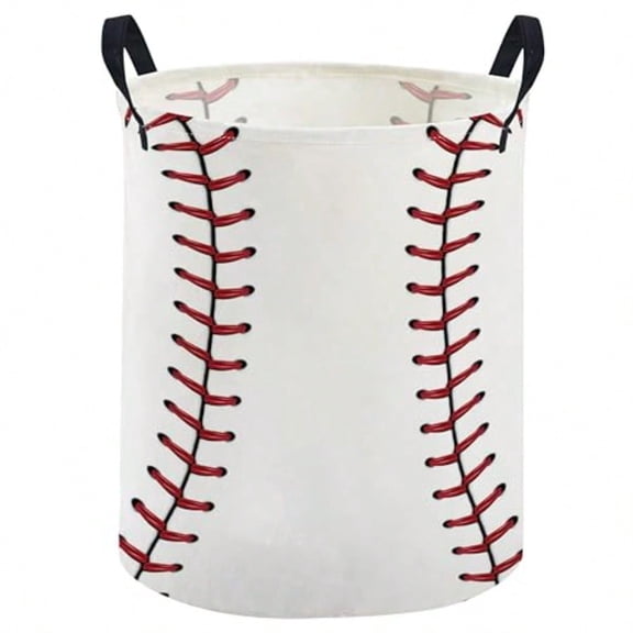 Laundry BasketBaseball Hamper Collapsible Canvas Waterproof Storage Bin for Boys Cute Hamper Gift Baskets Baseball