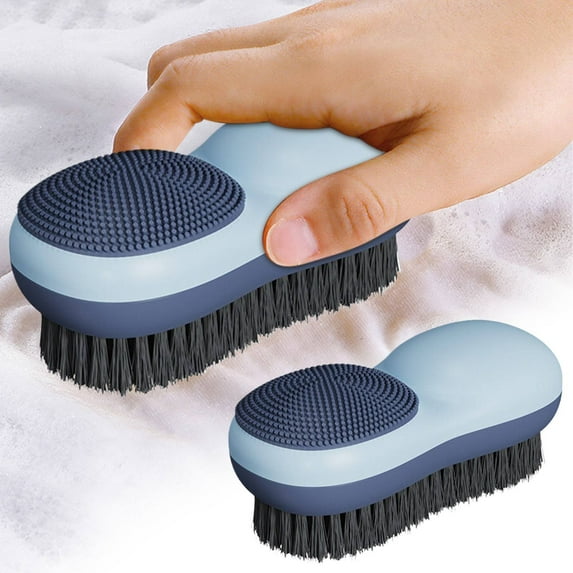 Laundry Brush Ecohintz Dual-Purpose Laundry Stain Remover Brush - Soft Bristles for Wool, Delicate Fabrics & Leather, Ergonomic Hand Grip, Tough on Stains Yet Gentle on Clothes, Stain Remover Brush
