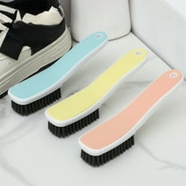 Laundry Brush | Soft Bristle Stain Remover for Fabric Clothes Shoes Carpets Bags | Ergonomic Long Handle | Comfort Grip | Plastic | Multipurpose Cleaning Tool | 1 Pack