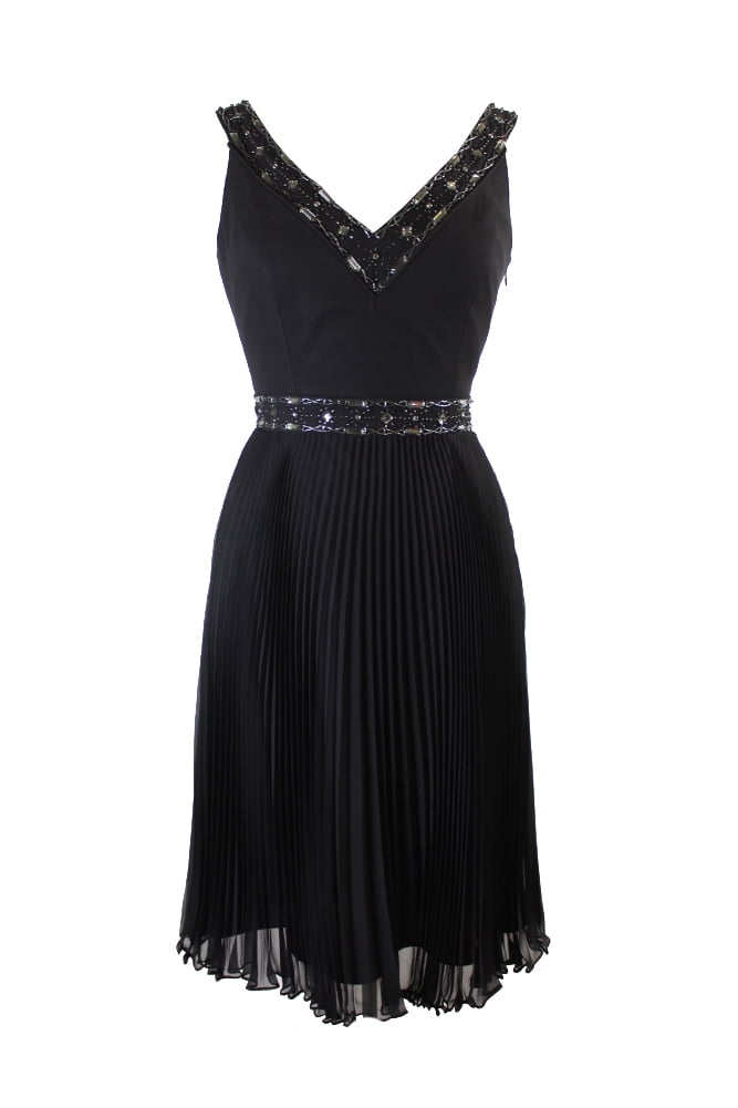 laundry by shelli segal pleated dress Foil Pleated Gown