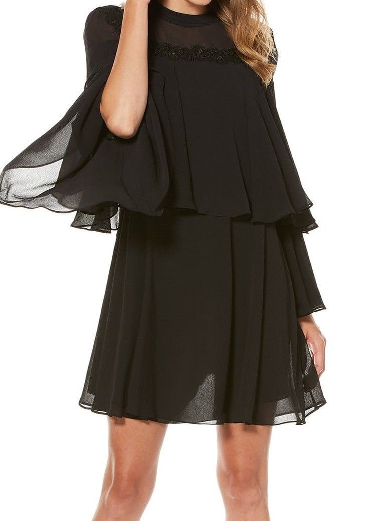 Laundry By Shelli Segal Women's Blouson Sheath Dress (8, Black)