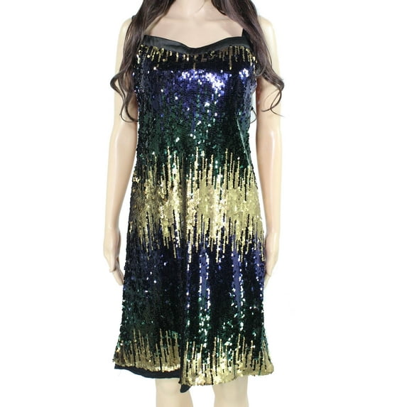 Laundry By Shelli Segal Women's Sheath Dress Sequin Black Size 12