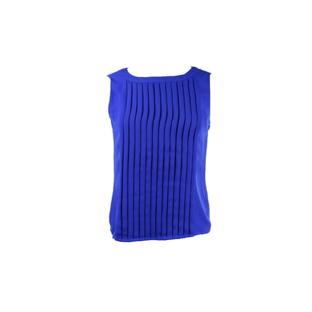 Laundry By Shelli Segal Womens Blue Pleated Front Top