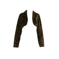 thumbnail image 1 of Laundry By Shelli Segal Womens Brown Multi Animal-Print Bolero Jacket 0, 1 of 1