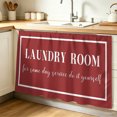 thumbnail image 1 of Laundry Cabinet Curtains for Shelves, Pure Red Minimalist Solid Color Modern Art Privacy Curtain for Closet Self Adhesive, Dust-Proof Drapes for Closet Storage Room Classroom Doorway, 32"W x 55"L, 1 of 9