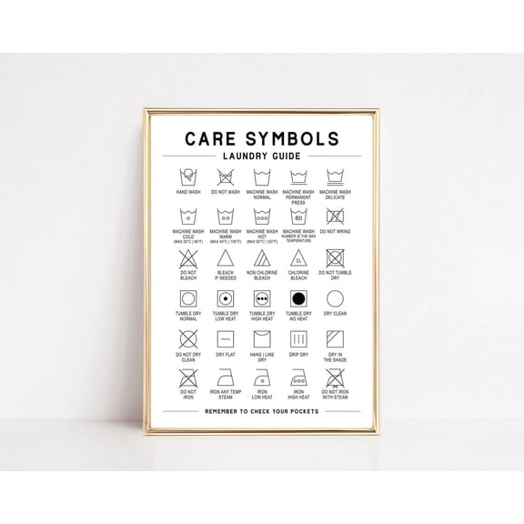 Laundry Care Symbols Guide Laundry Room Decor Laundry Art Washing Symbols Laundry Room