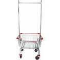 thumbnail image 1 of Laundry Cart Chrome Coated with Double Pole Rack, 2.5-Bu (Red or Blue Trim) (Red), 1 of 8