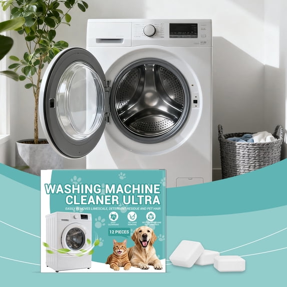 Laundry Cleaning Tablets, ZzCityTK Odor Removal Drum Cleaner, Fabric Safe Deodorizing Tablets for Washing Machine