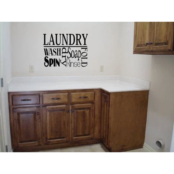 Laundry Collage Decals Home Decor Wall Quote Decal Vinyl Words Laundry Lettering