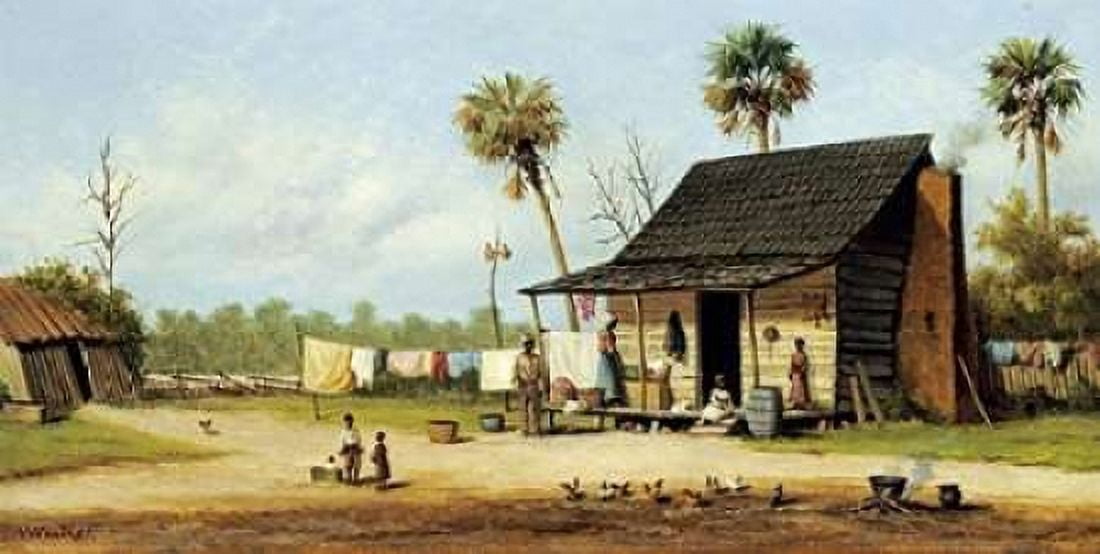 Laundry Day Canvas Art - William Aiken Walker (10 x 20)