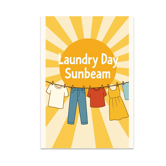 Laundry Day Sunbeam Poster Print - Laundry Room Decor - 13x19 Glossy Wall Art