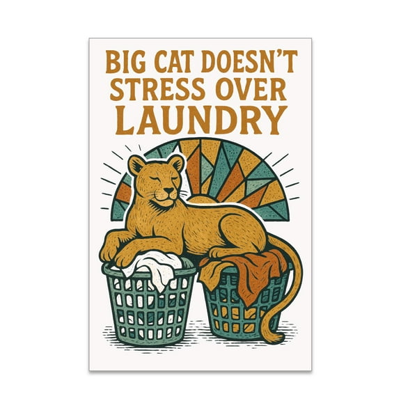 Laundry Decor Poster - 13x19 - Wall Accent for Busy Laundry Room gift