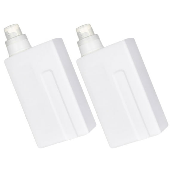 ifundom Laundry Detergent Container Empty Bottles White PE 2 Pack Reusable Storage Bottles for Liquid Detergent