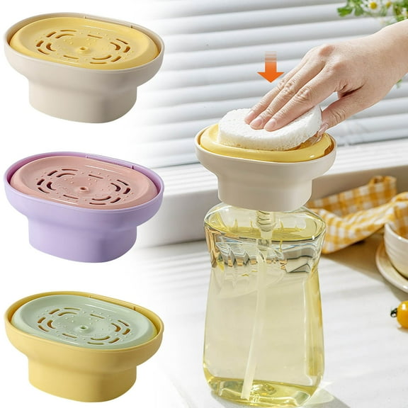 Laundry Detergent Dispenser with Pump | Large Capacity Liquid Soap Jug | 14-Hole Drainage | Easy Press & Install | Hygienic No-Mess Solution | Ideal for Dishwashing & Cleaning