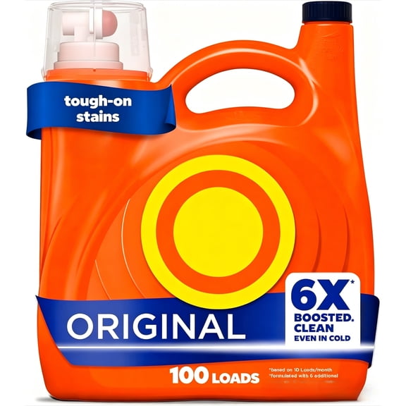 Laundry Detergent Liquid with 6X Boosted Cleaning Power, Original Scent, 125 fl oz, 100 Loads