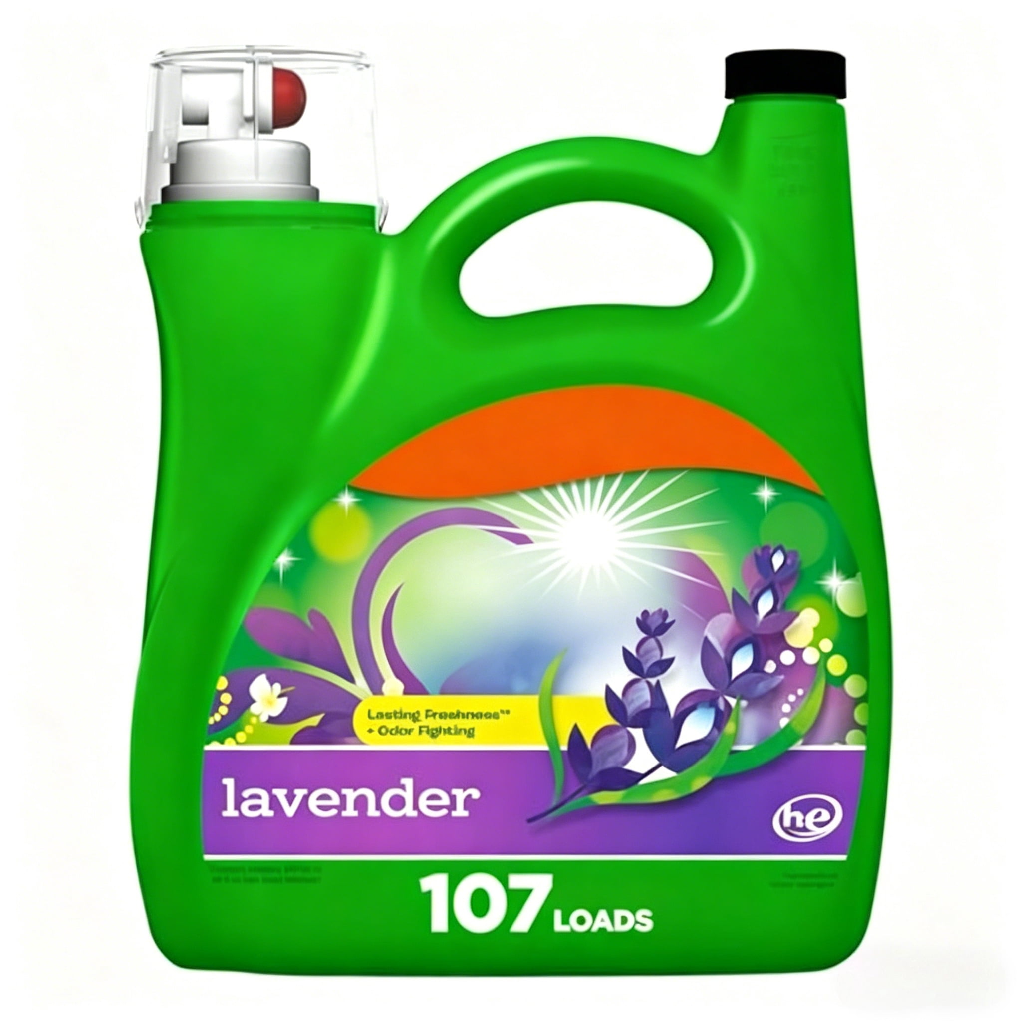 Laundry Detergent Liquid with Odor Fighters, Moonlight Breeze Scent, 154 fl oz, 107 Loads