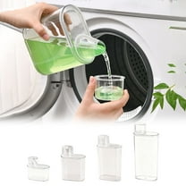 Laundry Detergent Organizer Cozival Transparent Laundry Detergent Dispenser Box, Sealed Storage Container for Powder Liquid Soap, Kitchen and Bathroom Toiletry Organizer, Soap Storage Box, A