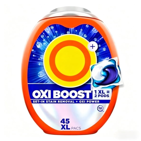 Laundry Detergent Pacs, 45 Count, Set-In Stain Removal + Oxi Power, laundry soap detergent pacs