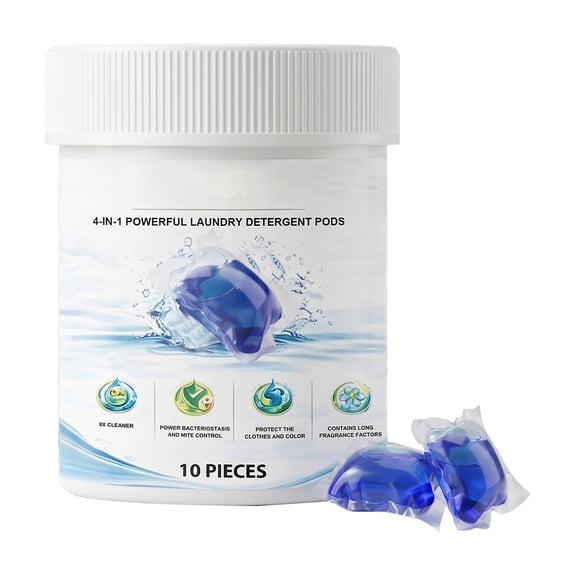 Laundry Detergent Pods | 4-In-1 Powerful Deep Clean Laundry Pods Detergent for Household, Household Essentials for Daily Laundry Use 2.75X2.75 in