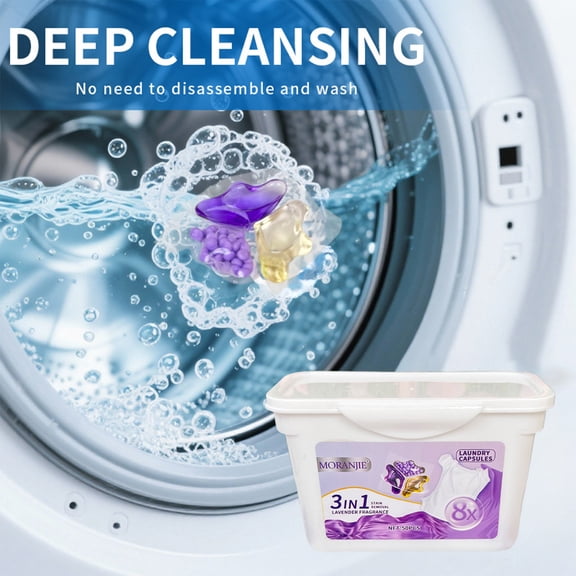 Laundry Detergent Pods, 50-Count Pail, 3-in-1 Formula with Lasting Lavender Scent, Helps Clean and Soften, Fast-Dissolving Gel Capsules