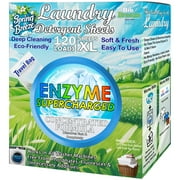 Laundry Detergent Sheets 120 XL Sheets - Eco Friendly, Hypoallergenic, Biodegradable & Plant-Based, Enzyme Stain Washing Strips - for All Machine Washers, Travel & Home Spring Breeze Scent