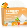 thumbnail image 1 of Laundry Detergent Sheets 200 Loads Citrus Scent Laundry Soap Sheets Compact Lightweight Liquidless Biodegradable Plastic Free Alternative to Liquid & Powder Detergent, 1 of 5