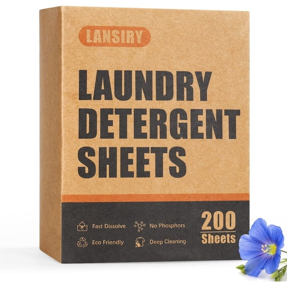 Laundry Detergent Sheets - 200 Loads Fresh Linen Scent Washing Strips, Compact Lightweight Liquidless Eco-Friendly Hypoallergenic Portable Soap for Save Space and Travel