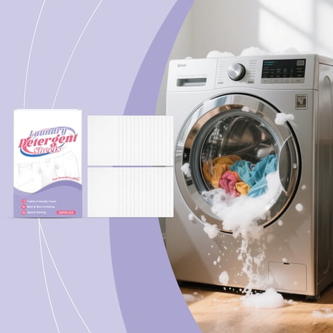 Laundry Detergent Sheets 30 Count Concentrated Wash Strips Eco-Friendly Liquidless Detergent for Travel Home Dorm Multi-Surface Cleaning Supplies Style A#134