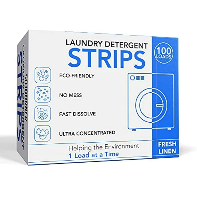 Laundry Detergent Sheets: Eco Friendly Strips for Standard and HE Washing  Machines, Heavy Duty Deep Clean, Hypoallergenic for Sensitive Skin, 30  Strips 