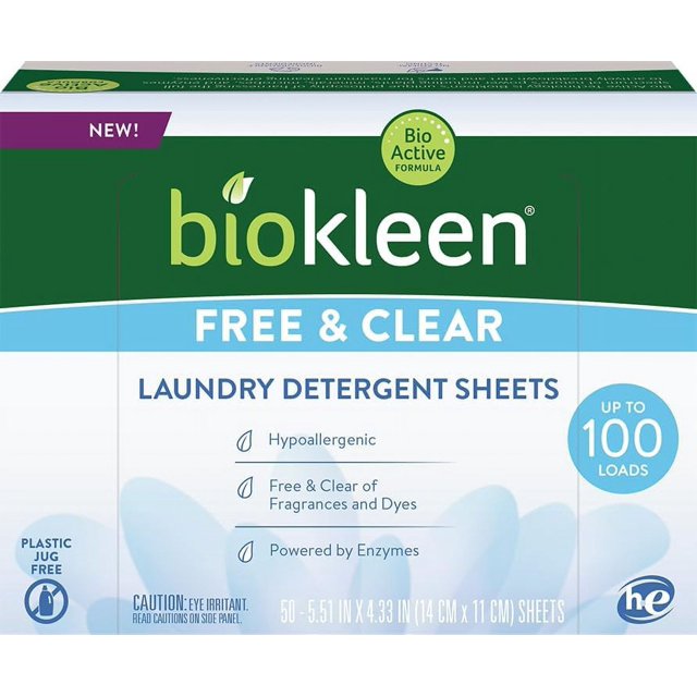 Laundry Detergent Sheets Free & Clear From Fragrances And Dyes
