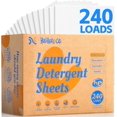 thumbnail image 1 of Laundry Detergent Sheets - Laundry Sheets, 240 Loads, Eco-Friendly, Plastic-Free, Fresh Linen Scent, Space Saving, Fast Dissolve & Hypoergenic, Laundry Detergent for Home,Dorms,Essentials, 1 of 5