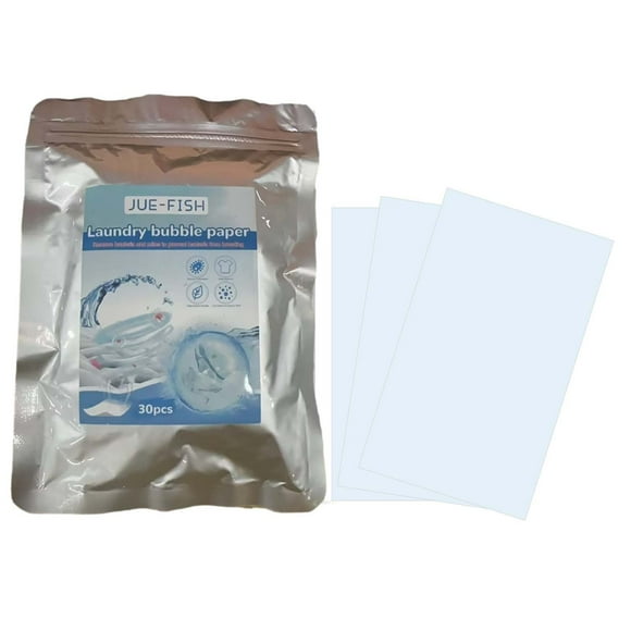 Laundry Detergent Sheets Super Concentrated Plant Based Eco Friendly Stain Remover for Clothes 30 Count Biodegradable Travel Laundry Soap Strips No Plastic Waste