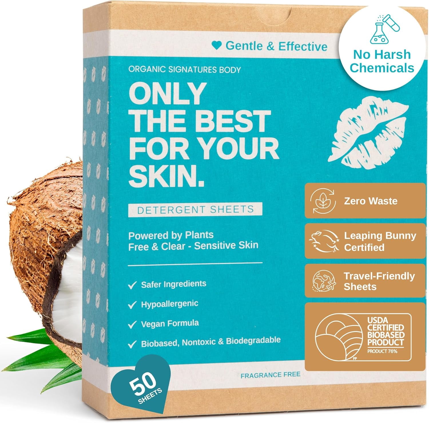 Laundry Detergent Sheets - Unscented, Hypoallergenic, Plant-Based ...