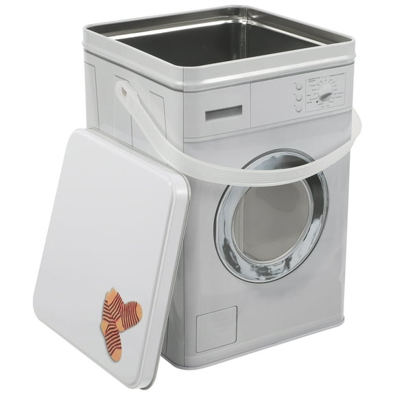 Laundry Detergent Tin Box Container with Lid Beads Washing Powder Soap Dispenser