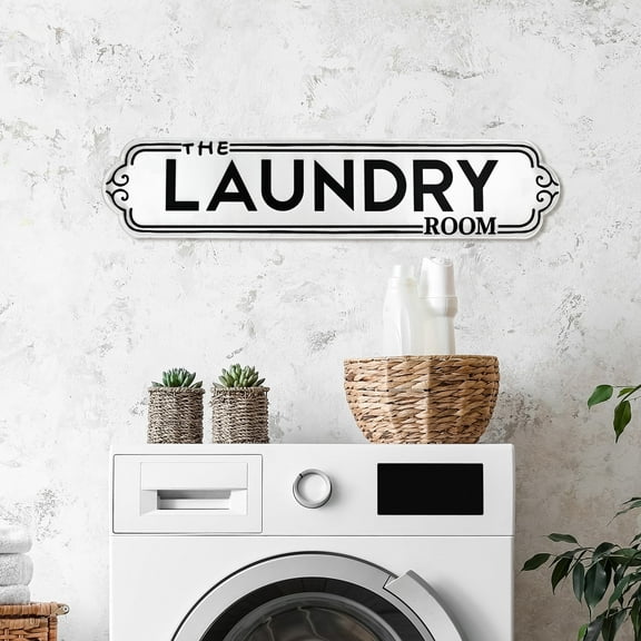 Laundry Door Sign Laundry Signs for Laundry Room Decor Laundry Room Signs Large Metal Laundry Room Wall Decor