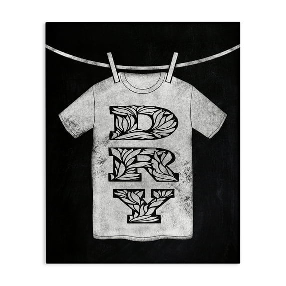Laundry Dry Ornate Letters Canvas Wall Art, design by Marcus Prime