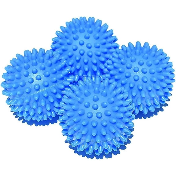Laundry Dryer Balls - 4 Pack Reusable Fabric Softener Alternative (Blue)