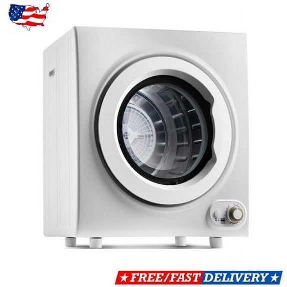 Laundry Dryer Clearance! 2.65 Cu.Ft Compact Laundry Dryer, 9 LBS Capacity Compact Tumble Dryer with 1400W Drying Power, Easy Control Clothes Dryer