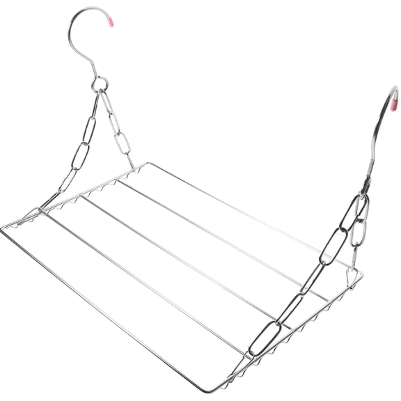 Toddmomy Hanging Drying Rack Silver 1Pcs 15.7X9.8X9.4In Stainless Steel