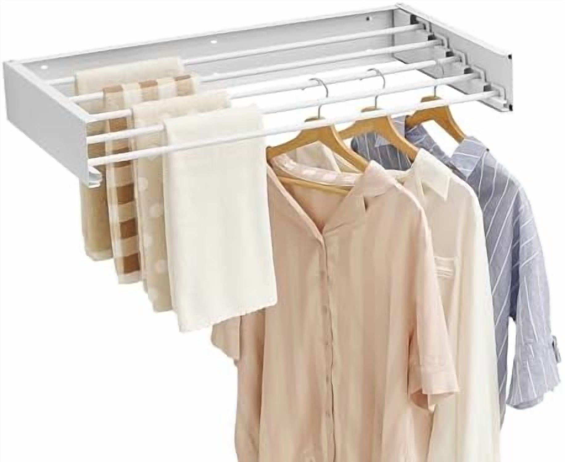 Laundry Drying Rack Collapsible, Wall Mounted Clothes Drying Rack ...