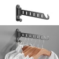 thumbnail image 1 of Laundry Drying Rack Wall Mounted Clothes Drying Rack Clothes Hanger White, 1 of 7