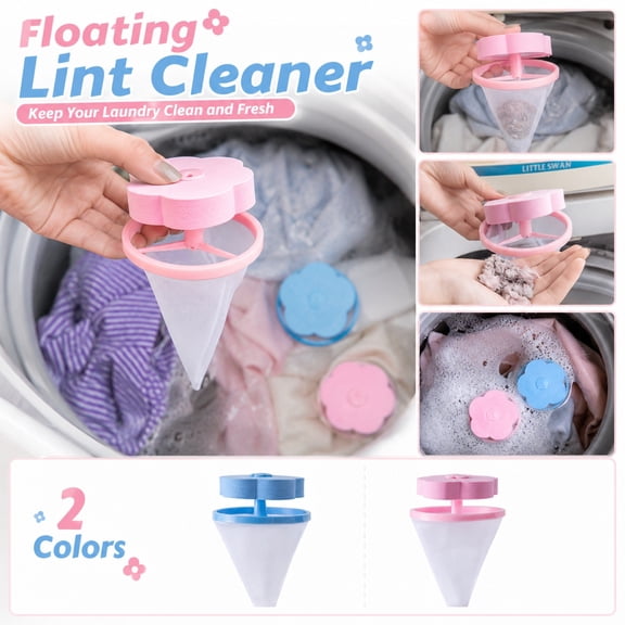 Laundry Filter Net Bag, Laundry Pet Catcher, Reusable Pet Remover, Lint Tool, Blue Plastic Mesh Floating Washer Filter That Captures Dog, Loose Lint, Floating Fabric Fibers and