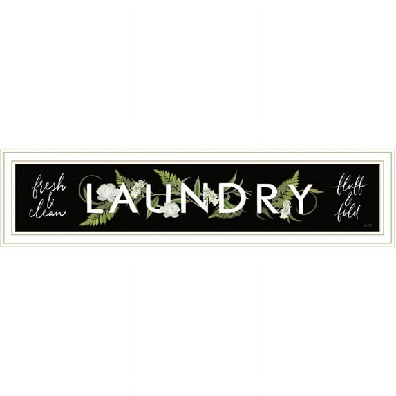 Laundry-Fresh & Clean by House Fenway Framed Print Wall Art Wood Multi-Color