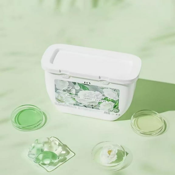 Laundry Gel Pods, Camellia Scented Detergent, 3-in-1 Multi-Action Gel, Stain Removal Concentrate, Gentle Fabric Care, Long Lasting Fragrance Gel, Universal Washing Solution