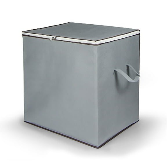 Laundry Hamper, 19.7*20.6*20.6in Non-Woven Zipper Storage Bag, Moving Quilt Storage Basket, Travel Large-Capacity Clothing Storage Bag, Portable Storage, Zip Closure, Versatile Storage Basket