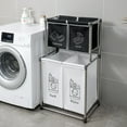 thumbnail image 1 of Laundry Hamper,2 Tier Laundry Sorter with 4 Removable Bags,Laundry Basket for Organizing Clothes,Laundry,Lights,Darks, 1 of 7