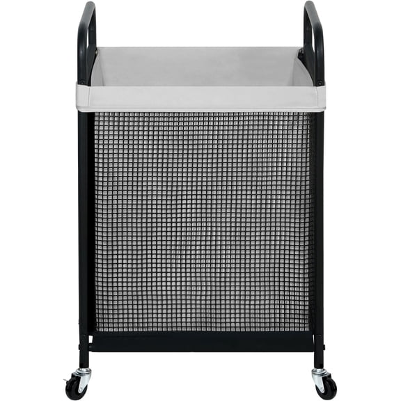 Laundry Hamper, 90L Rolling Laundry Sorter Cart with Removable and Washable Liner Bag, Clothes Hamper with Wheels and Metal Handle for Laundry Room and Bedroom, Gray
