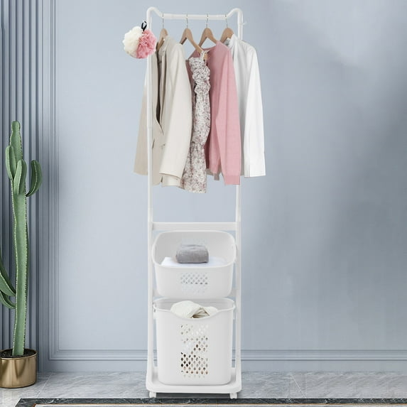 Laundry Hamper Basket Sorter Clothes Storage Organizer Shelf Rolling Cart Stand Laundry Hamper Basket Sorter Clothes Storage Organizer Shelf Rolling Cart
