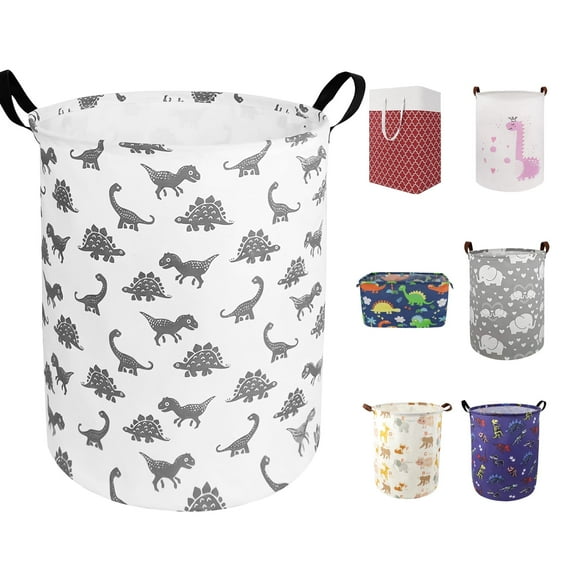 Laundry Hamper, Collapsible Laundry Basket Dorm, Baby Laundry Basket, Large Laundry Hamper Waterproof with Leather Handle for Dirty Clothes, Kids Toys, Bedroom, Bathroom