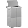 thumbnail image 1 of Laundry Hamper, Foldable Single Hamper Basket with Lid and Removable Liner Gray, 1 of 2